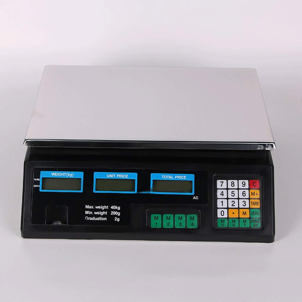 Multifunktionale elektronische Waage, Tara-Funktion, Edelstahl-Preisplattformwaage, genaue Messung und einfache Bedienung