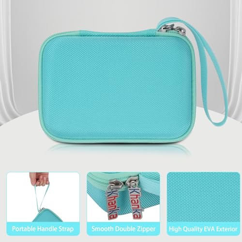 Image of khanka Hard Case for Kodak Smile+ /Kodak Smile Plus Camera,Mint Green | EVA Hard Shell, Mesh Pocket Accessory Storage, Travel-Ready Portable Storage, Easy Carry Handle, Protective Case Only
