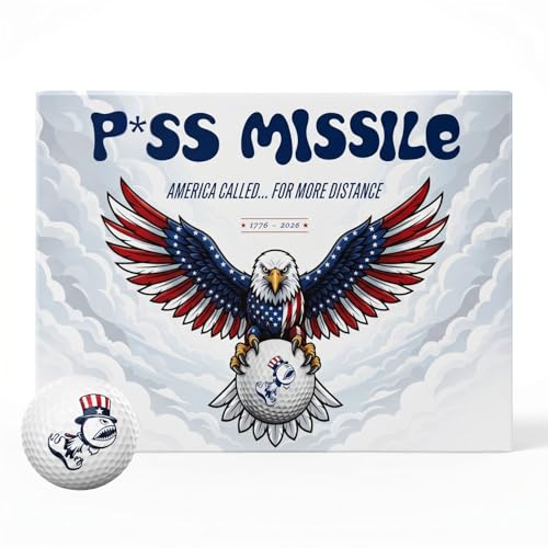 P*ss Missile 1776 Edition 4-Piece Distance Golf Balls for Americas 250th Birthday