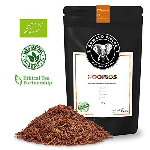 Edward Fields - Rooibos Orgánico de alta calidad. Cantidad: 100g. Formato: Granel. Origen: Sudáfrica. Detox, antioxidante.
