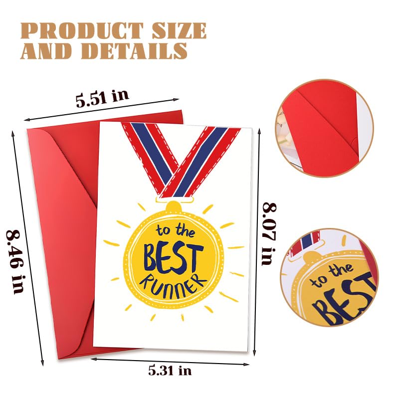 Runner Marathon Gifts for Women Men To The Best Runners Card Christmas Birthday Gifts for Marathon Runner Congratulations Gift for Running Lover Encouragement Inspirational Gift Card
