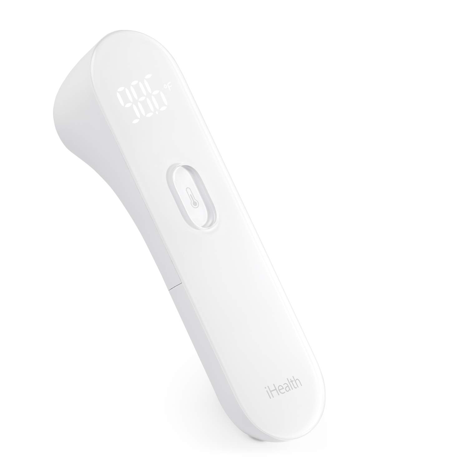 No Touch Forehead Thermometer by iHealth, Instant testing in one second, No Contact Baby Thermometer for Kids and Adults, Home Use Digital Thermometer, LED Easy to Read at night