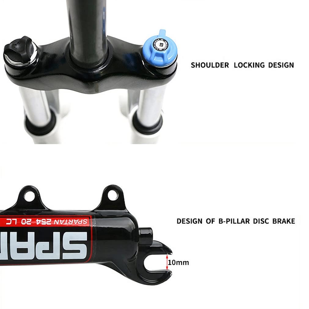 Fourche Suspendue 20 Pouces Pour Vélo Pliant/BMX - Ressort Mécanique - 110mm - Noire
