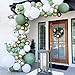 152pcs Sage Green Balloon Garland Arch Kit White Gold Balloons Different Size Green Balloon and Greenery for Wedding Birthday Decorations Boho Engagement Baby Bridal Shower Party Decorations