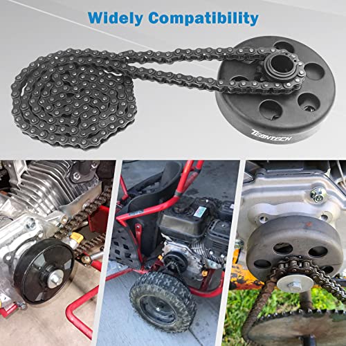 Image of Go Kart Clutch 3 /4 inch Bore 12T with #35 Chain Centrifugal Clutch and Chain for Go Kart Minibike Honda Kart Engines