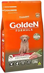 Ração Golden Filhote Sabor Frango e Arroz para Cães, 15kg Premier Pet Para Todas Grande Filhotes, Sabor Frango