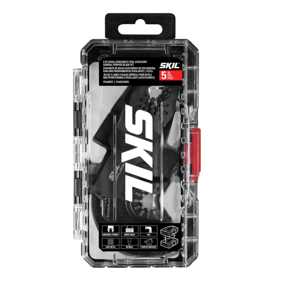 SKIL 5 cuchillas oscilantes multiherramienta de uso general para multiherramienta oscilante Skil OS592702/OS593002 - OSA8003