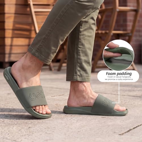 Image of YOHO Drystep Sliders for Men | Waterproof Monsoon Footwear & Rainy Sandals | Skin Friendly Adjustable Strap