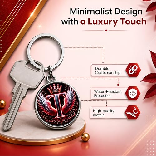 Image of magical gifts MG | Premium Alphabet & Initial Metal Keychain for Bags & Keys | Double-Sided | Personalized Initial Charm Keyring | Heavy-Duty Metal | Perfect for Gifting & Daily Use