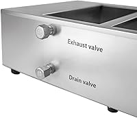 Vista 5 de ALDKitchen Olla eléctrica para fundir chocolate, fondue de chocolate, acero inoxidable, 110 V (6 tanques (27 libras)