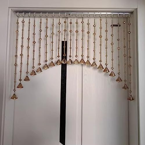 Cortinas de hilo dorado con cuentas de cristal de 20 tiras para puerta moderna 6