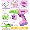 51bxeu8uial - Kids Power Tool Set with Electric Drill, Chainsaw & Jigsaw - Realistic Pretend Play Construction Kit for Boys & Girls - Pink Toddler Toy Tools - Kids tool set