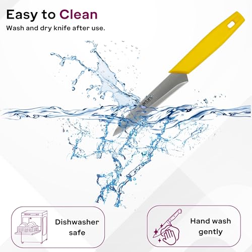 Image of Godrej Cartini Easy Stainless Steel Chopping Knife, Yellow