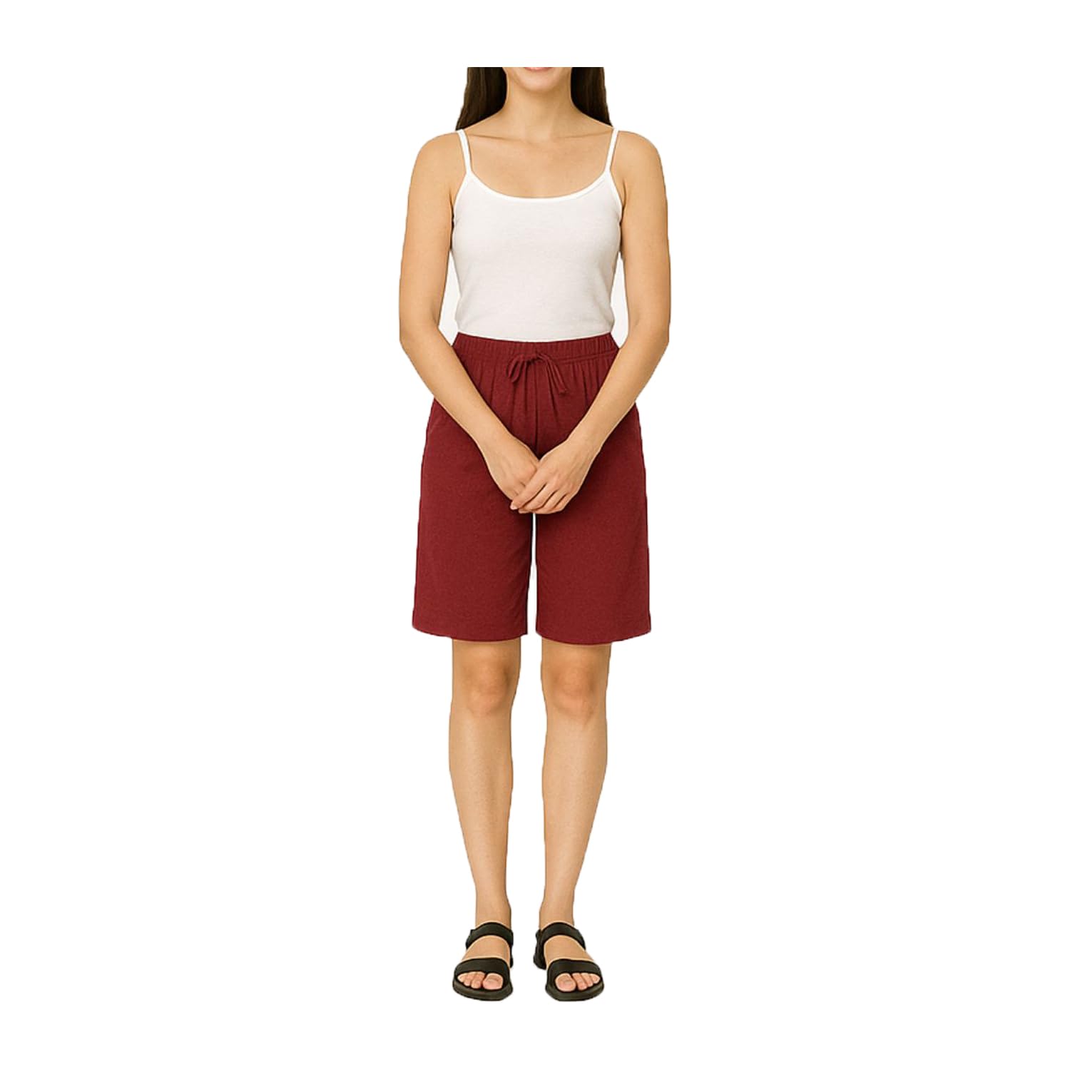 Women's Plain Shorts For Girls Single Pack-picture-19