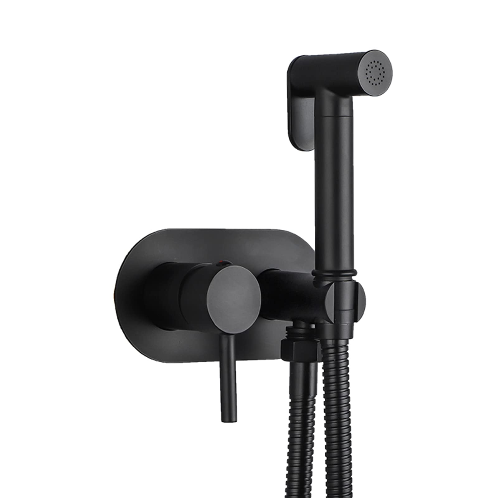 Pulvérisateur de toilettes portable en laiton noir mat au design luxueux