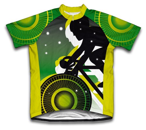 ScudoPro Green Lanter Biker Short Sleeve Cycling Jersey for Youth - Size XS