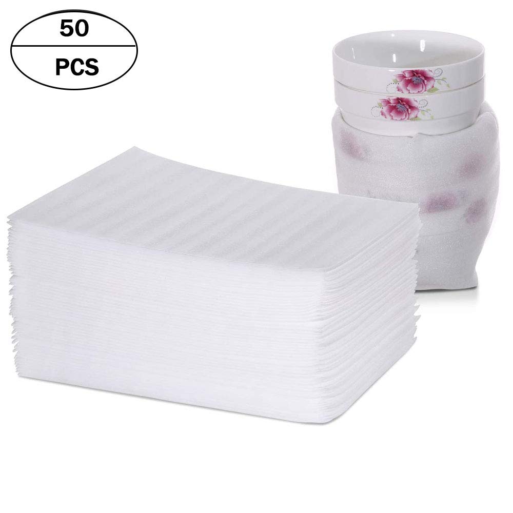 Bolsas de Embalaje de Espuma EPE Impermeable A Prueba Choques 50 Piezas para Vajilla Vasos Porcelana