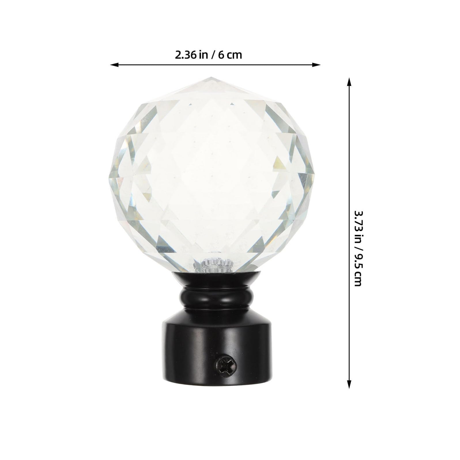 Alipis Terminali per Bastoni per Tende in Ferro Nero, Accessori per Aste per Tende Design Semplice e Retro 2pezzi per Casa e Appartamento