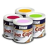 colores titan una capa 2017 750 ml Titan 69633234 - Pintura plástica mate OCRE INTENSO Titan UNA CAPA
