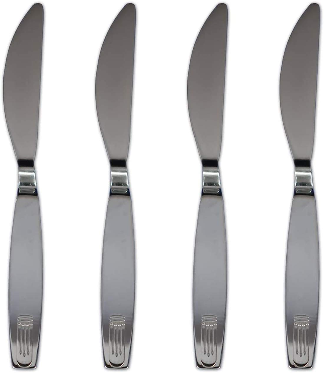 Go Touchless! Flatware Stainless Steel Set - Silverware That Doesn't Touch the Table! Stackable, Ergonomic Dinnerware - No-Touch Knife, Fork, Spoon (Set of 40)
