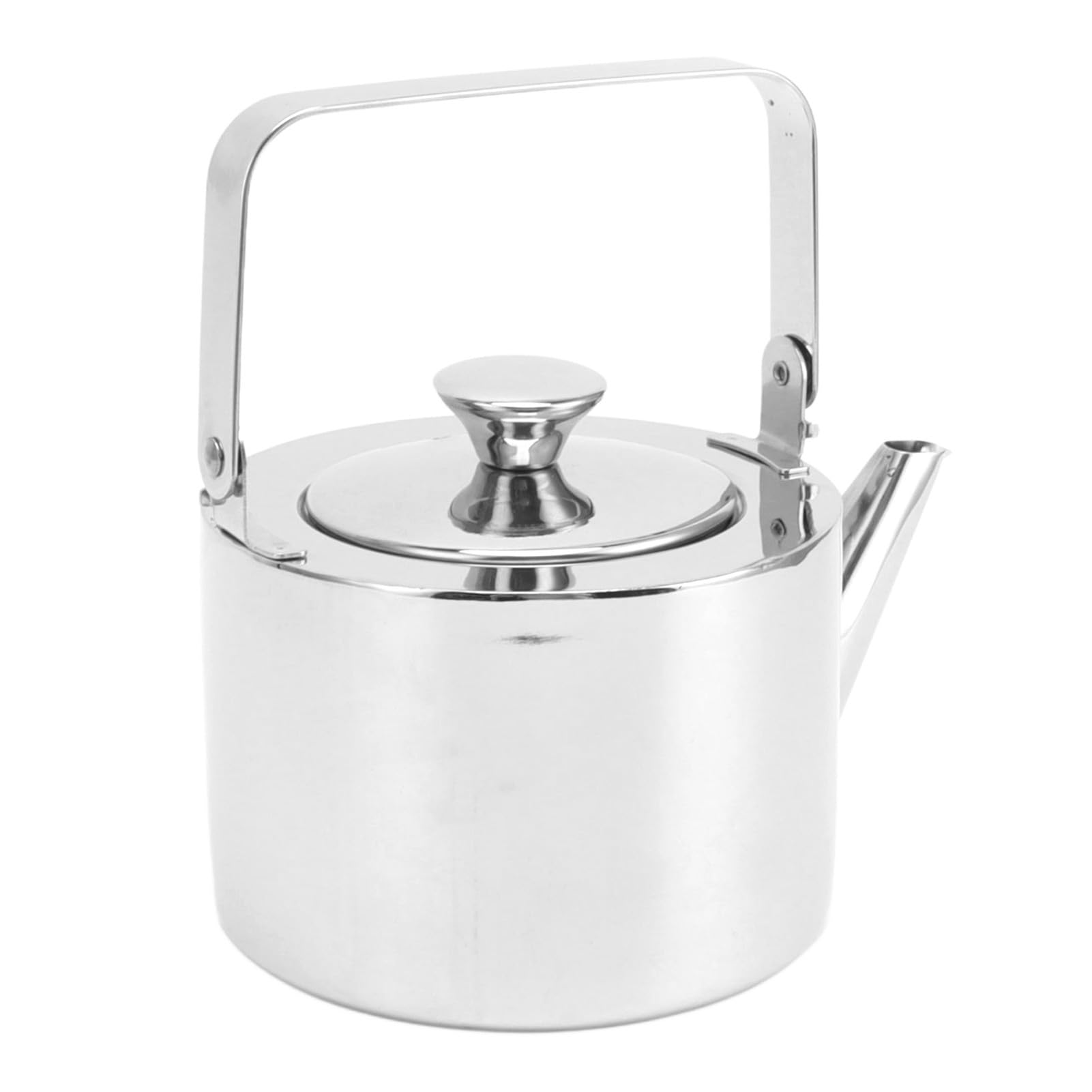 Czajnik do herbaty ze stali nierdzewnej z sitkiem Zagęszczony metalowy czajniczek z gwizdkiem i ergonomicznym uchwytem do wszystkich płyt kuchennych (Large, 1.5L)