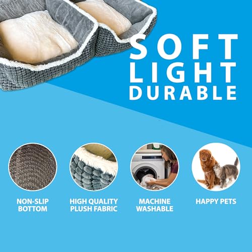 Puppy-Bed-for-Small-Dogs–Cat-Bed-for-Indoor-Cats-Dog-Bed-for-2-Dogs-to-Share–Completely-Washabel-Super-Soft-Pet-Mat-Grey-Puppy-Kitten-Double-Bed Puppy Bed for Small Dogs–Cat Bed for Indoor Cats Dog Bed for 2 Dogs to Share–Completely Washabel Super Soft Pet Mat Grey Puppy Kitten Double Bed