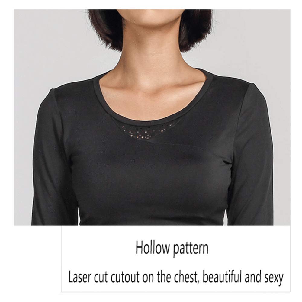 FACAI T-Shirt da Donna A Maniche Lunghe con Cravatta Ombelicale Sexy da Donna Formazione Yoga Abbigliamento Camicia Sportiva da Corsa per Fitness Slim Europeo E Americano,Black-M
