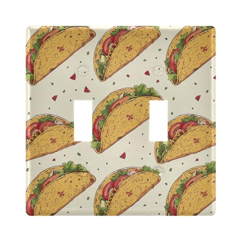 UMIRIKO Taco Light Switch Cover Plate Covers Decorative Double Toggle Home Decor 202b3326