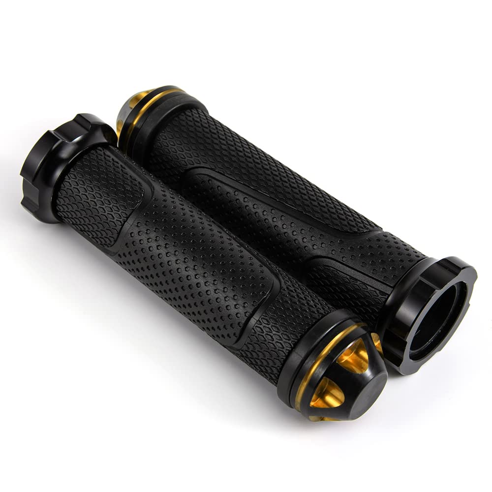 Poignée Moto Universel 7/8" Poignet Moto 22mm Aluminium Poignées pour Cafe Racer Bobber Chopper Scooter E-Bike ATV UTV Street Bike Dirty Bike