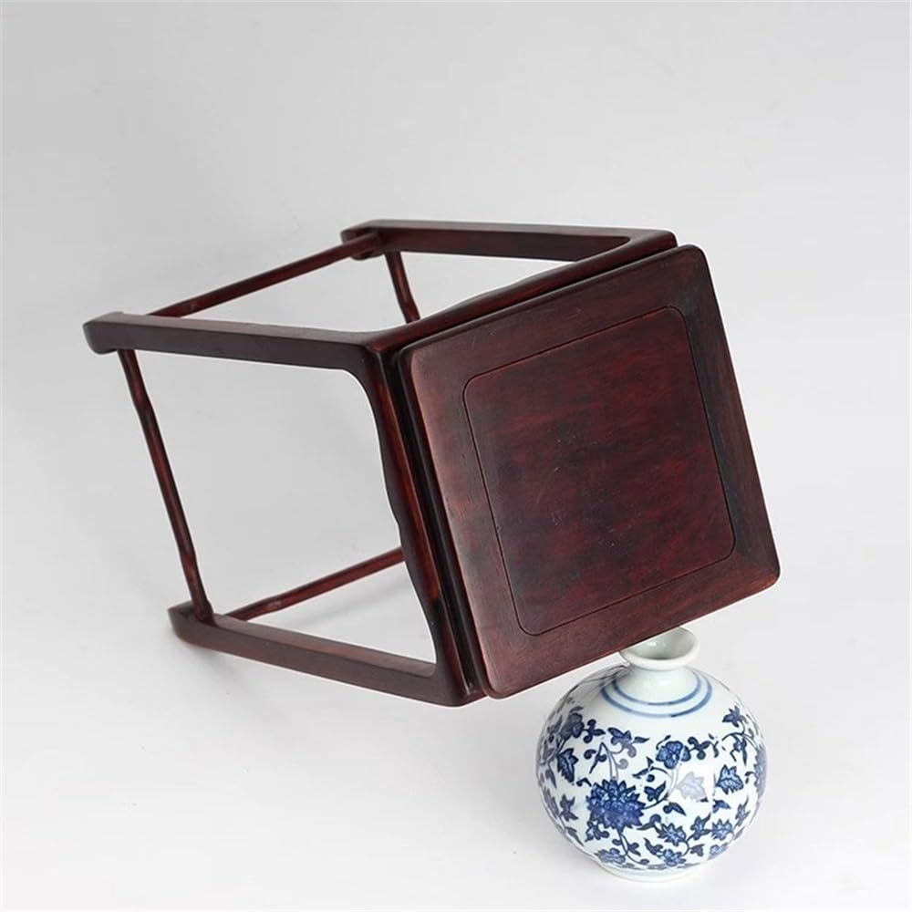 Tavolo espositivo per Bonsai Sgabello espositivo for fioriera Quadrata, Base in Legno di Sequoia da 5,1 Pollici, Decorazione for la casa, for Vaso o teiera portavasi