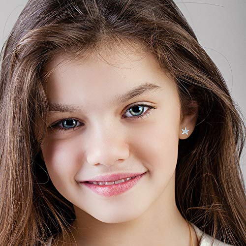 CUOKA MIRACLE Starfish Studs Sea Star Earrings Opal Stud Earrings 925 Sterling Silver Ocean Starfish Earrings Beach Stud Hypoallergenic Earrings Tiny Small Earrings Gifts for Women Girls3