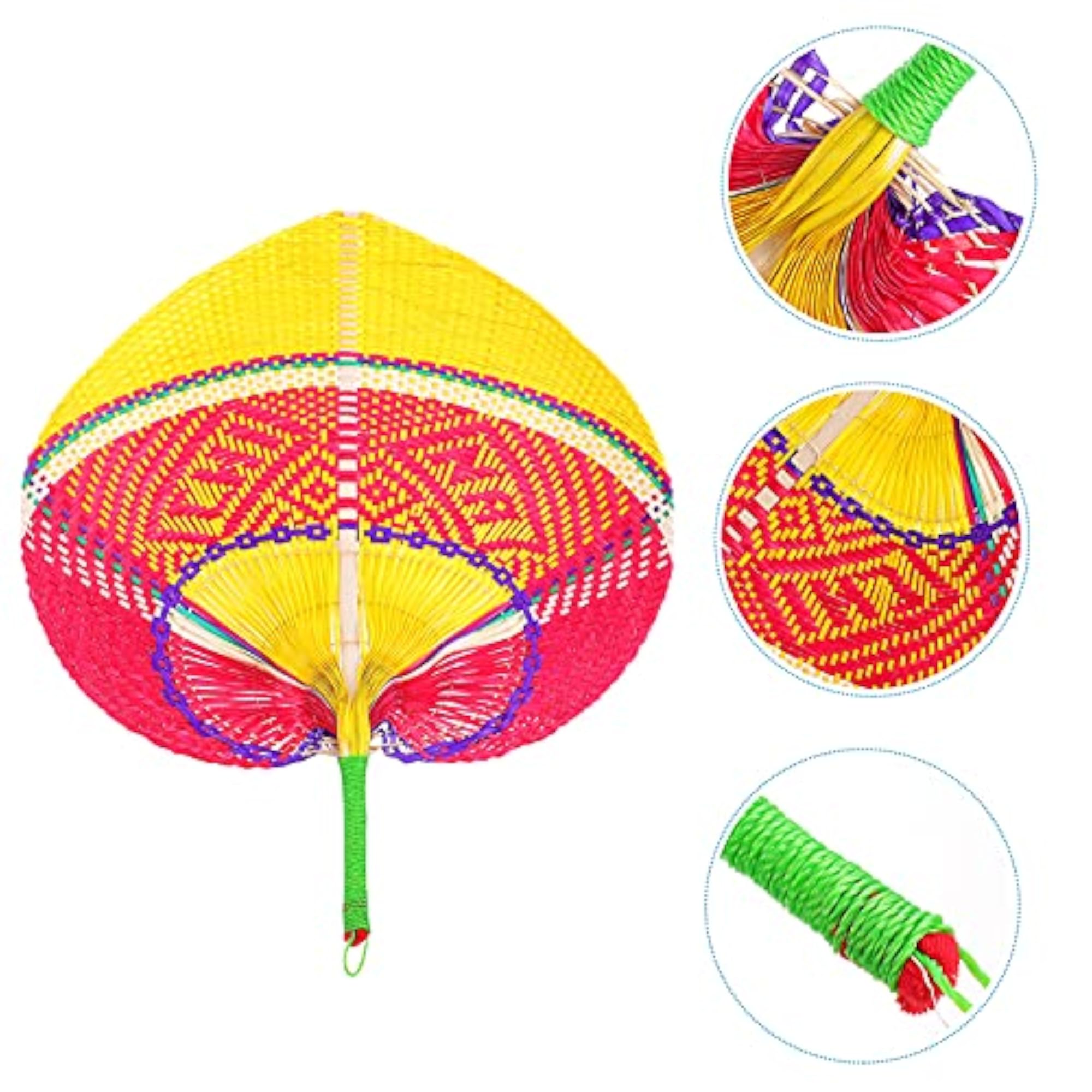 Creative Handmade Weaving Fan, Natural Decoration