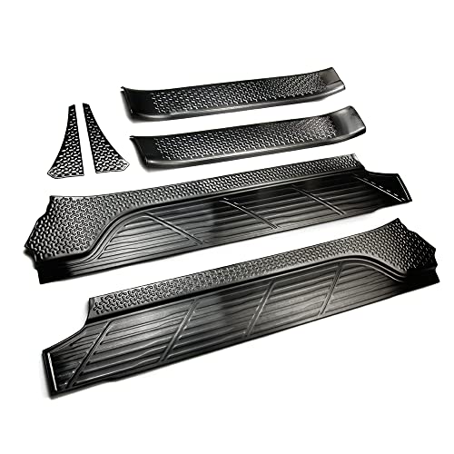 TOKUTOYO(トクトヨ) ノア対応 ヴォクシー対応 90系 スカッフプレート ステップガード ステンレス製 サイドステップ カバー カスタム パーツ 6P ブラック