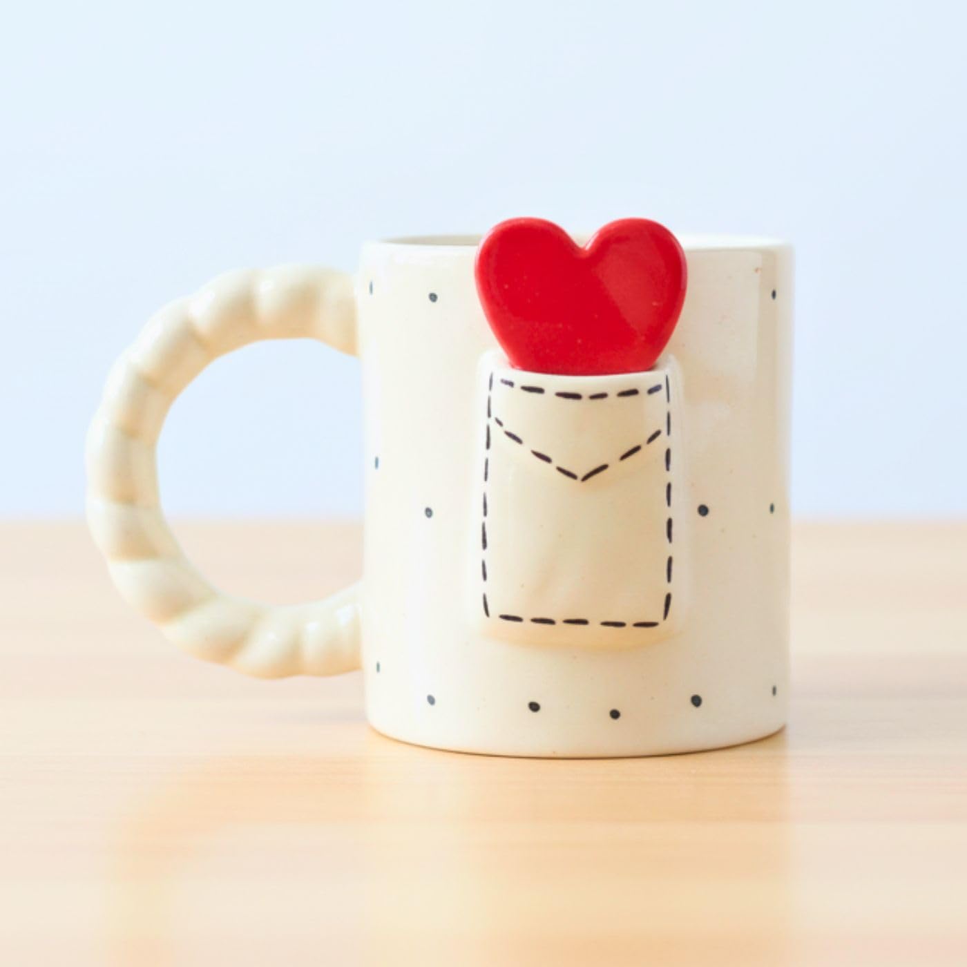 WEAVING HOMES Love Letter Mug 250 ml, Microwave & Dishwasher Safe