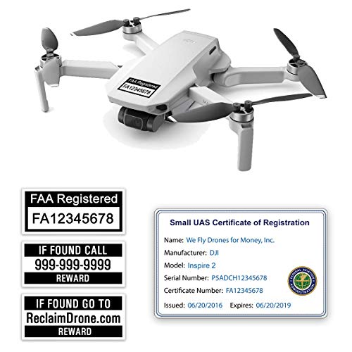 DJI Mavic Mini FAA Drone Labels & ID Card