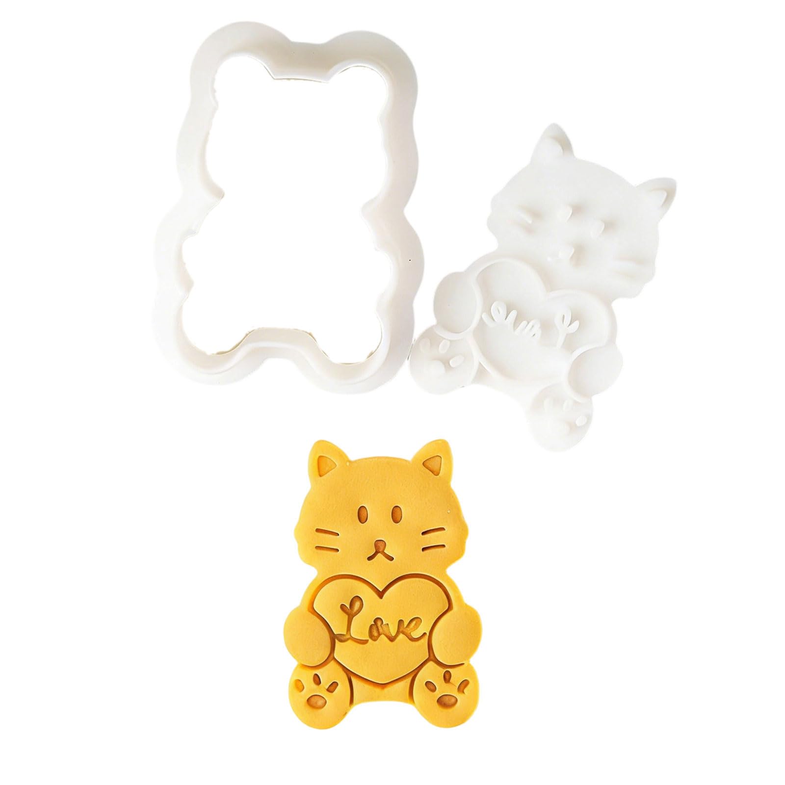Snorvixre Heartwarming Animal Cookie Stamps for Adult to Make Romance Valentine Desserts Easily Safe Kitchen Baking Molds Cookie Seal