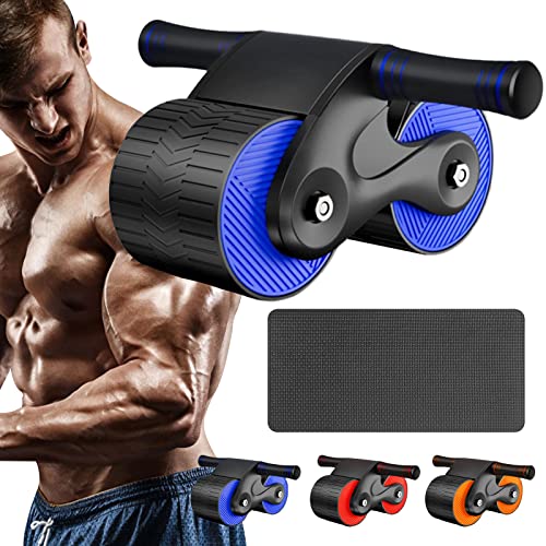 Roue abdominale automatic rebound gainage et renforcement avec tapis de genoux
