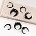 Stuppendux 2 PCS Glass Septum Stretching Buffalo Pincher Tapers Fresh Stretch Body Piercing Gauges Ear Hangers, Black, 12G (2mm)