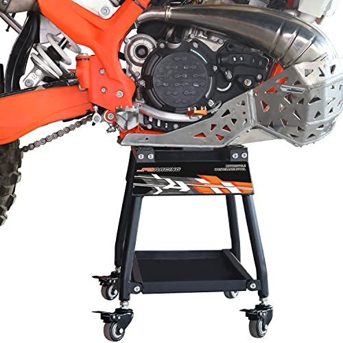 Universal Dirt Bike Stand with Wheels for Most...
