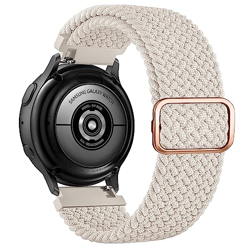 Meliya Correas 22mm para para Amazfit GTR 4/3/3 Pro/2e/2/GTR 47mm/Bip 6/Bip 5/Xiaomi Redmi Watch 5 Active/Lite,Nylon Elástico Pulseras Mujer Hombre(Negro/Púrpura/Starlight)