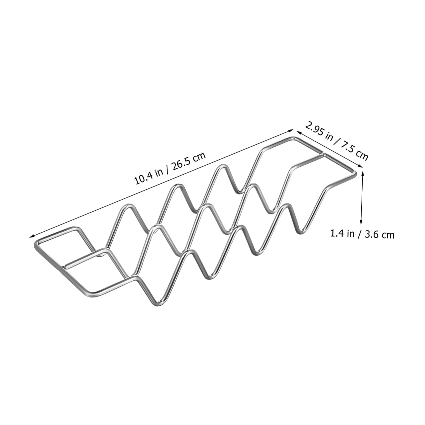 Alipis Tortilla Stand Set Stainless Steel Taco Racks Baking Tray for Hard Shells Taco Server Space-saving Design