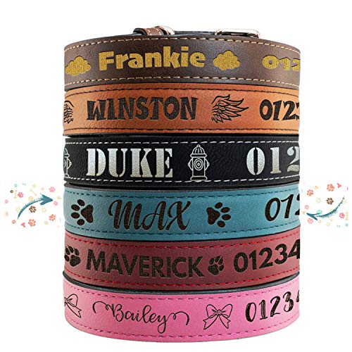 Buy Personalized leather dog collars In Pakistan Personalized leather