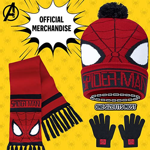 Marvel Boys Hat and Gloves Set for Boys Kids Winter Beanie Hat Cold Weather Accessories Set Avengers Gifts3