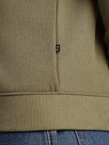 Image of Thomas Scott Men's | Regular Fit | Long Sleeves | High Neck | Solid | 100% Polyester | Knitted | Sweatshirt | Dry Clean Only