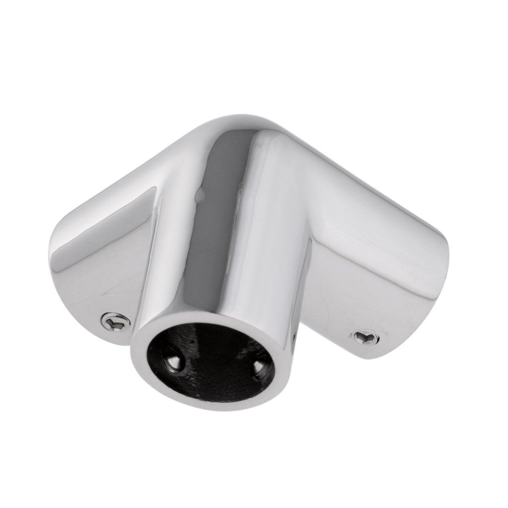 316 Acciaio Inox Marine Barca Rail Raccordo 3 Vie Angolo per 1" 25mm Tubo
