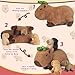 Youthfuljive 6 in 1 Capybara Plush Large Capybara Stuffed Animal with Babies Inside, 14.2