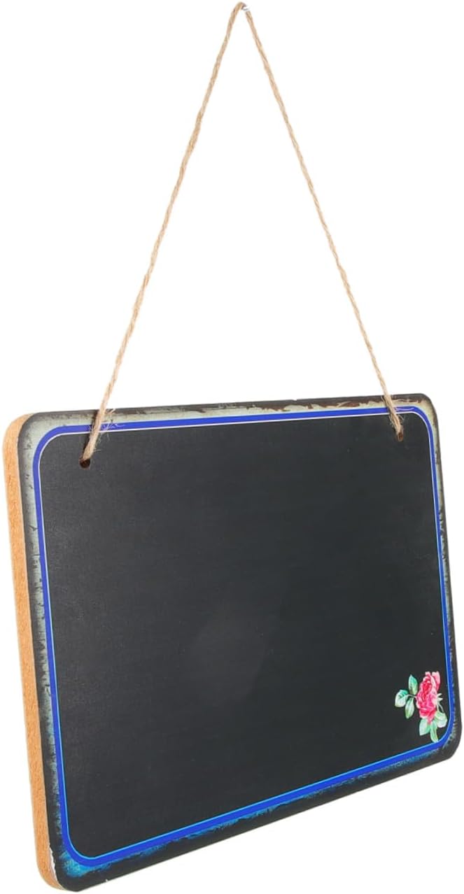 Decorative Hanging Message Board Small Chalkboard Single-Sided Memo Board for Restaurant Café Wall Display Writing Style