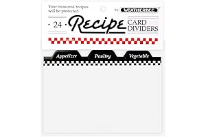 Weatherbee 3 x 5 Recipe Card Tab Dividers: Organize Your Recipes