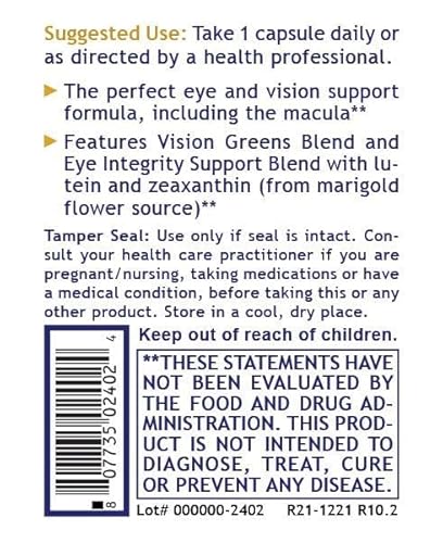 Premier Research Labs Ocuven - Supports Vision & Eye - With Organic Prickly Pear, Spinach, Chlorella & Tomato - Features Lutein & Zeaxanthin From Marigold Flowers - 60 Plant-Source Capsules #TOP2