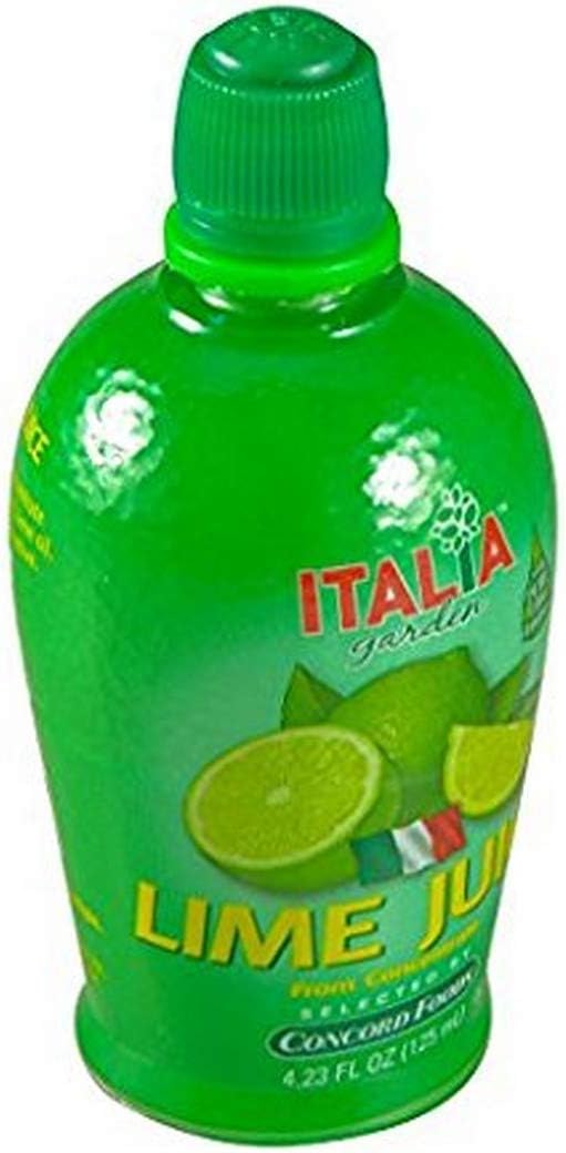 Italia Garden Italian Lime Juice with Pure Lime Essence, 4.23 Fl Oz, 125 Milliliter